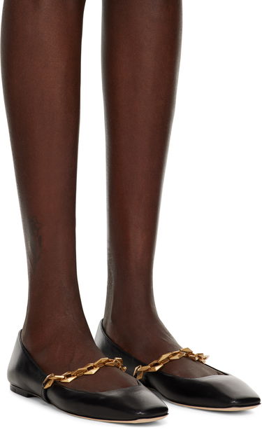 Skopleje Jimmy Choo Jimmy Choo Tilda Chain Ballerina Flats Sort | DIAMOND TILDA FLAT, 3
