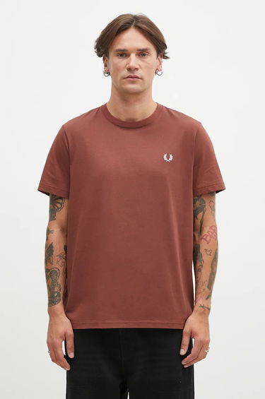 T-shirt Fred Perry Crew Neck T-Shirt With Print Brun | M1600.W52, 0