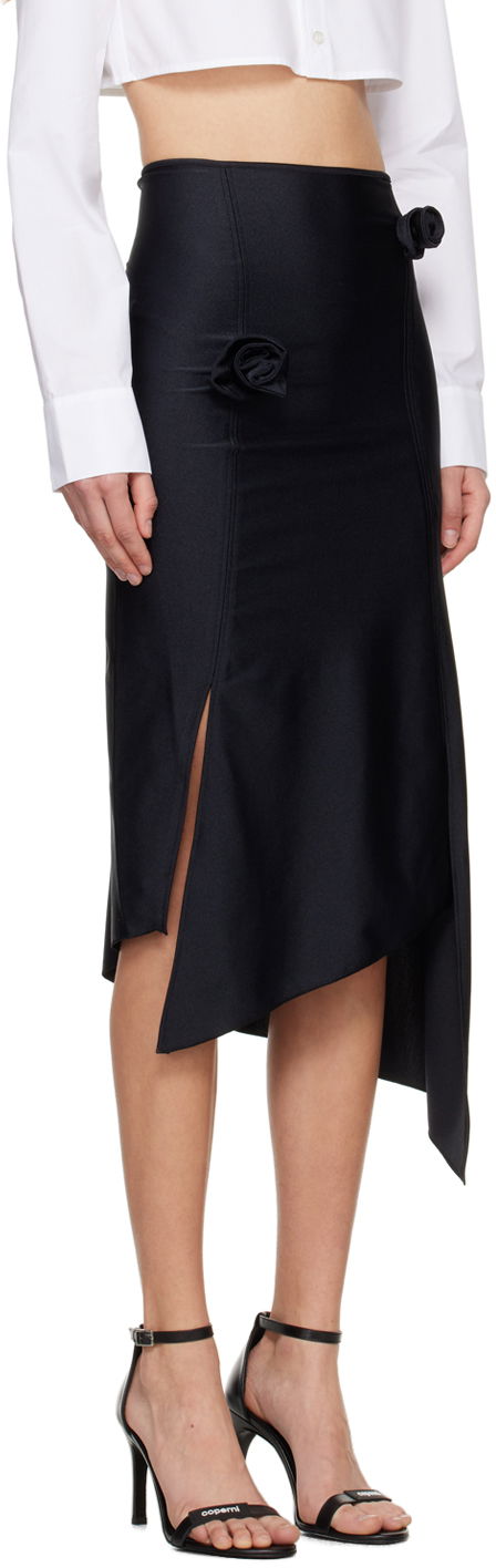 Nederdel Coperni Flower Detail Asymmetrical Midi Skirt Sort | COPJS30545, 1