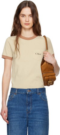 Chloé Crew Neck Logo Pocket T-Shirt