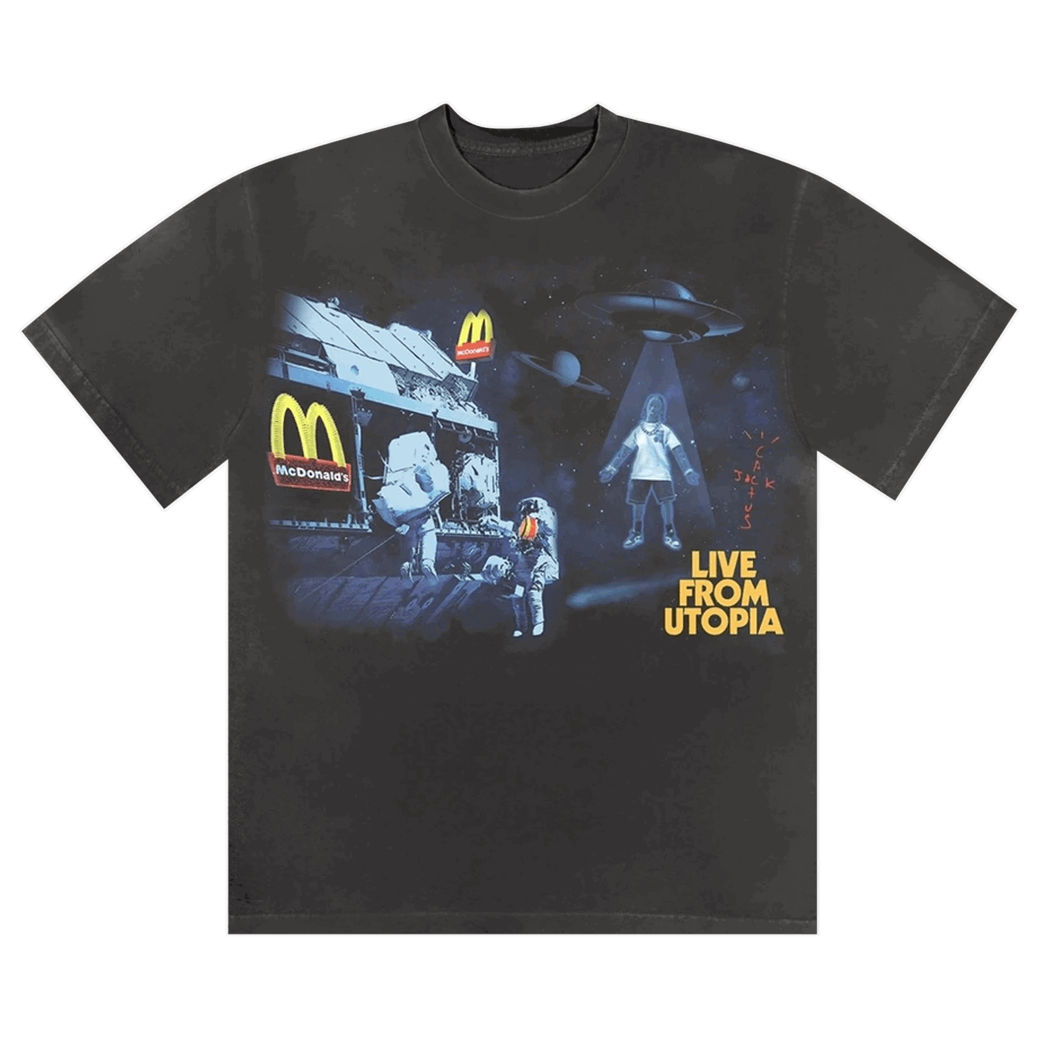 T-shirt Cactus Jack by Travis Scott McDonald's x Live From Utopia T-Shirt Sort | CJMD SS38 BLAC, 0