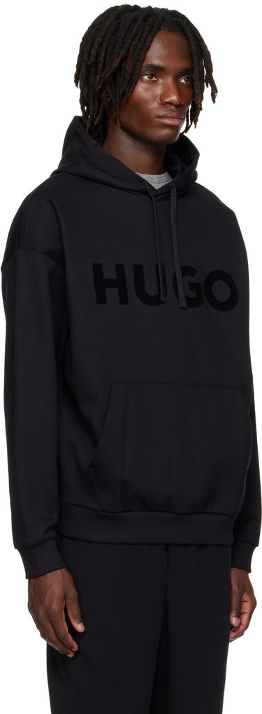 Sweatshirt BOSS Logo Bonded Hoodie Sort | 50529090, 1