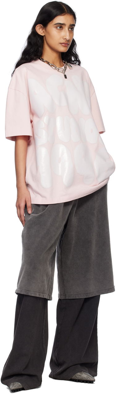 T-shirt Acne Studios Acne Studios Relaxed Fit Logo T-Shirt Lyserød | CL0333-, 3