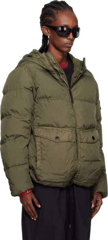 Puffer jakke Stone Island Stone Island Crinkle Reps Recycled Nylon Down Jacket Grøn | K2S15 4100011 S0A23, 1