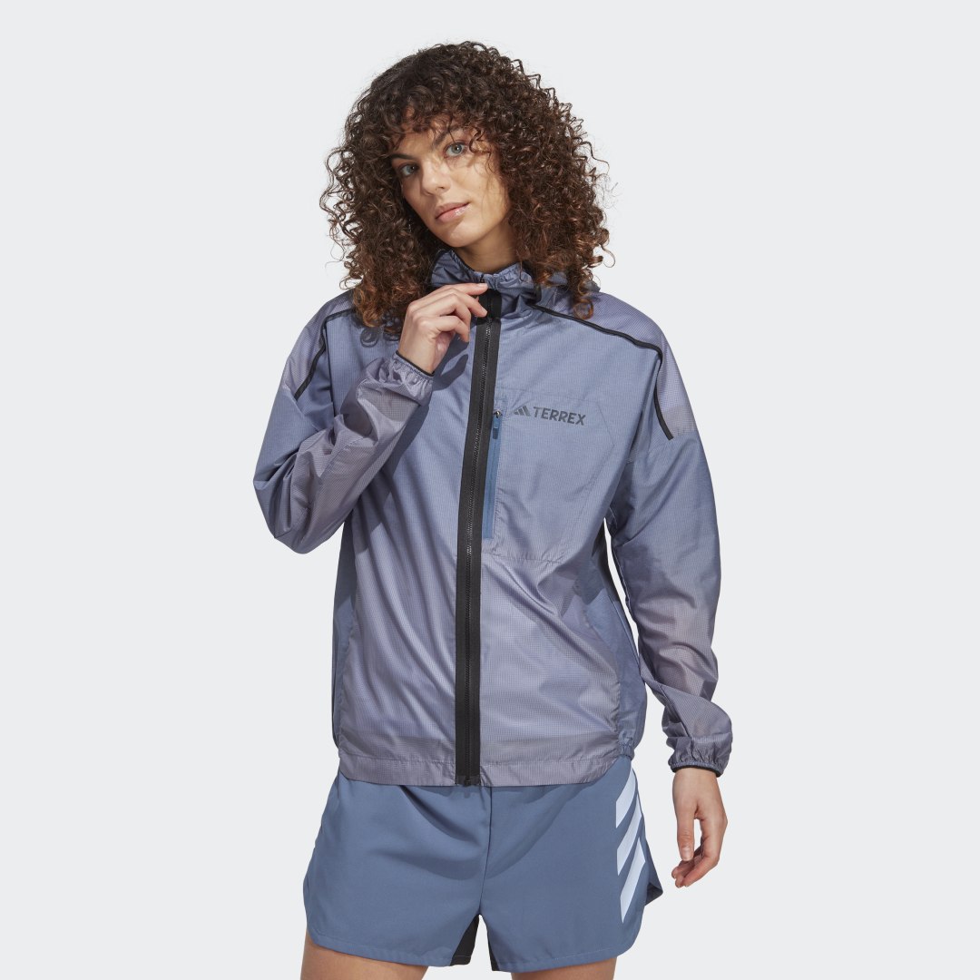 Jakke adidas Performance Terrex Agravic Windweave Trail Running Jacket Blå | HT9407, 0