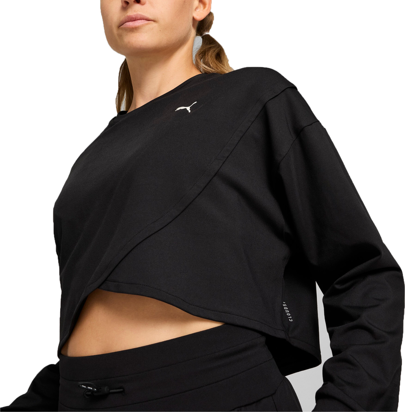 Sweatshirt Puma CLOUDSPUN Crossover Crew Short Sleeve Top Sort | 525879-01