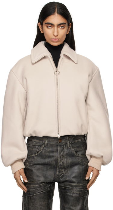 Bomberjakke Acne Studios Plaque Bomber Jacket Beige | A90616-, 0