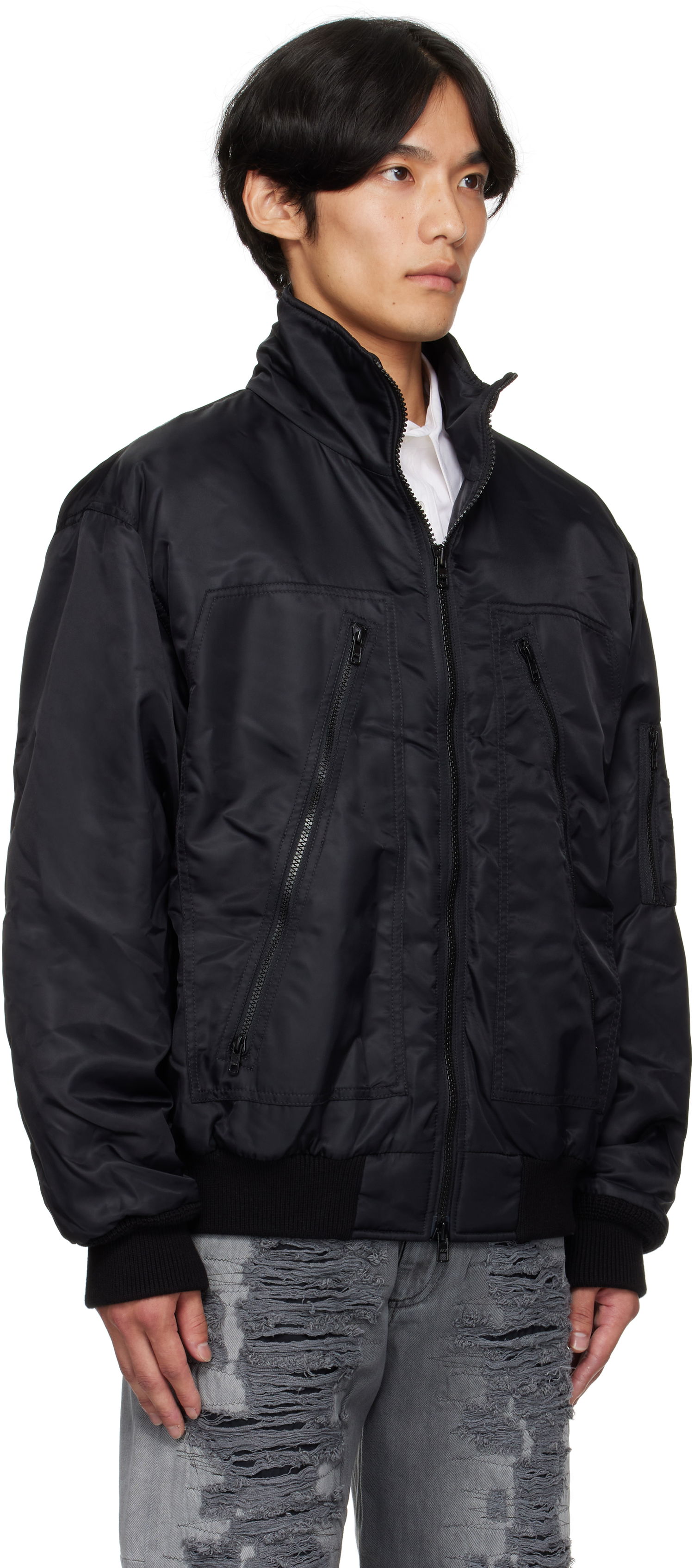 Bomberjakke Maison Margiela MM6 Maison Margiela Sports Bomber Jacket Sort | SH0AM0053 M35257, 1