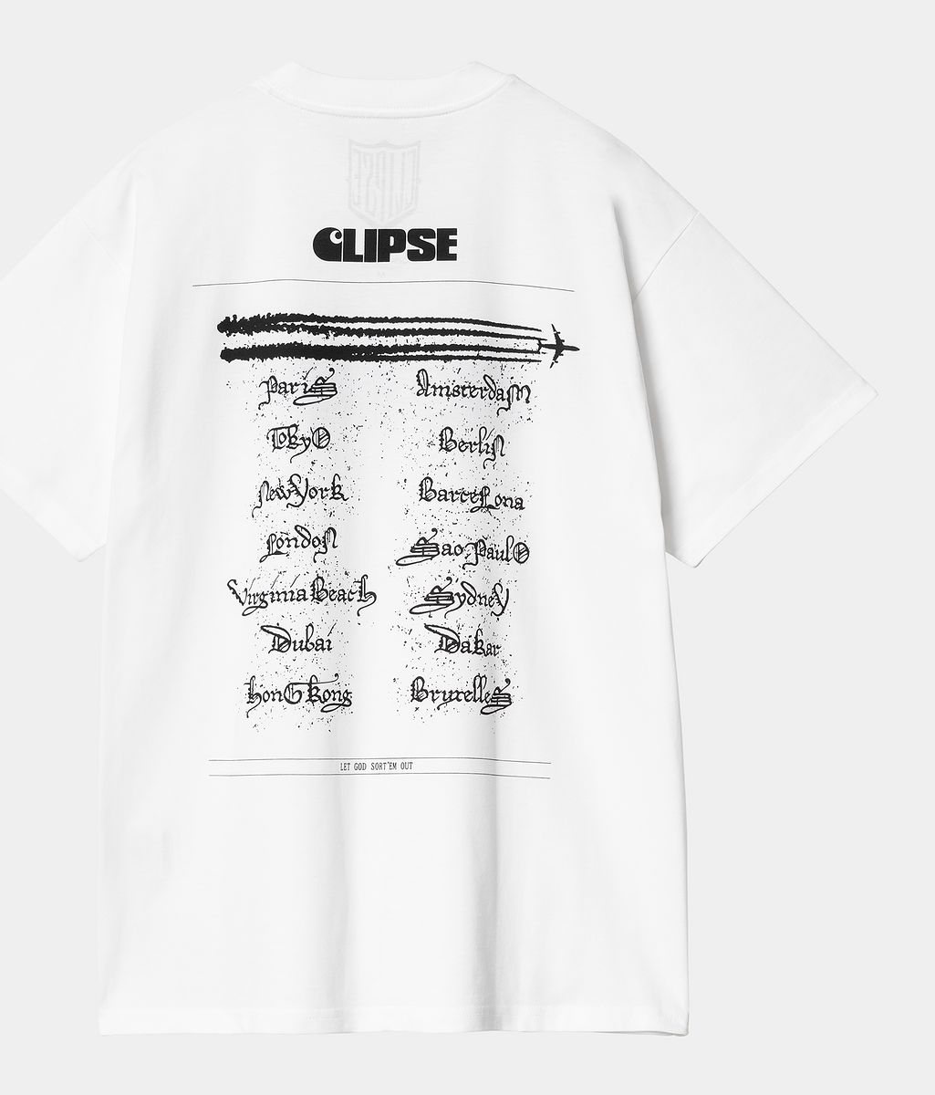 T-shirt Carhartt WIP Clipse x WIP S/S T-Shirt Hvid | I035092_3, 1