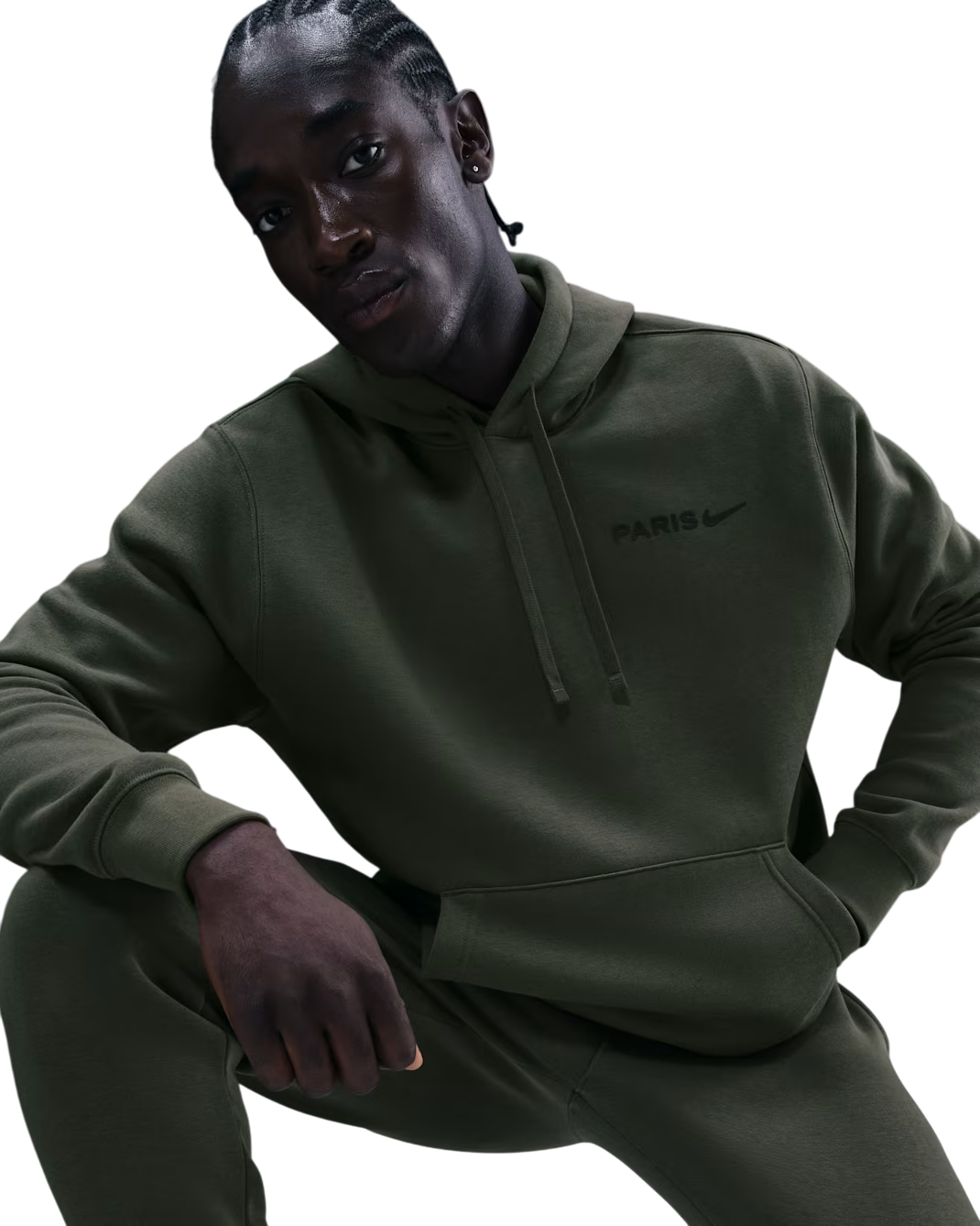 Sweatshirt Nike PSG NSW Club Pullover Hoodie Grøn | HM2888-325, 1