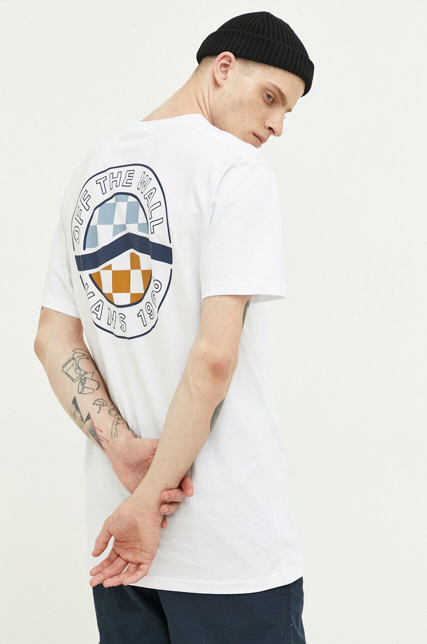 T-shirt Vans Cotton T-shirt Hvid | VN0000K4WHT1, 0