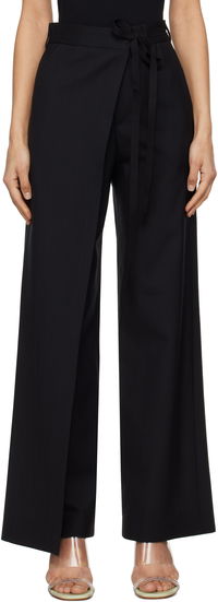MM6 Maison Margiela Tailoring Wool Canvas Tie Trousers