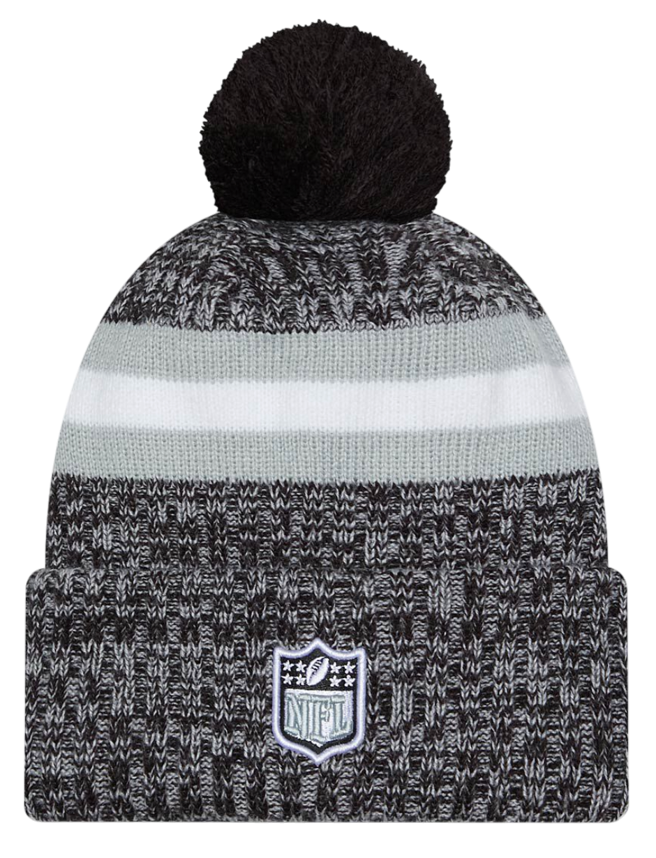 Beanie New Era New Era Las Vegas Raiders Knit Beanie with Pom Grå | 60407594-60407594, 1