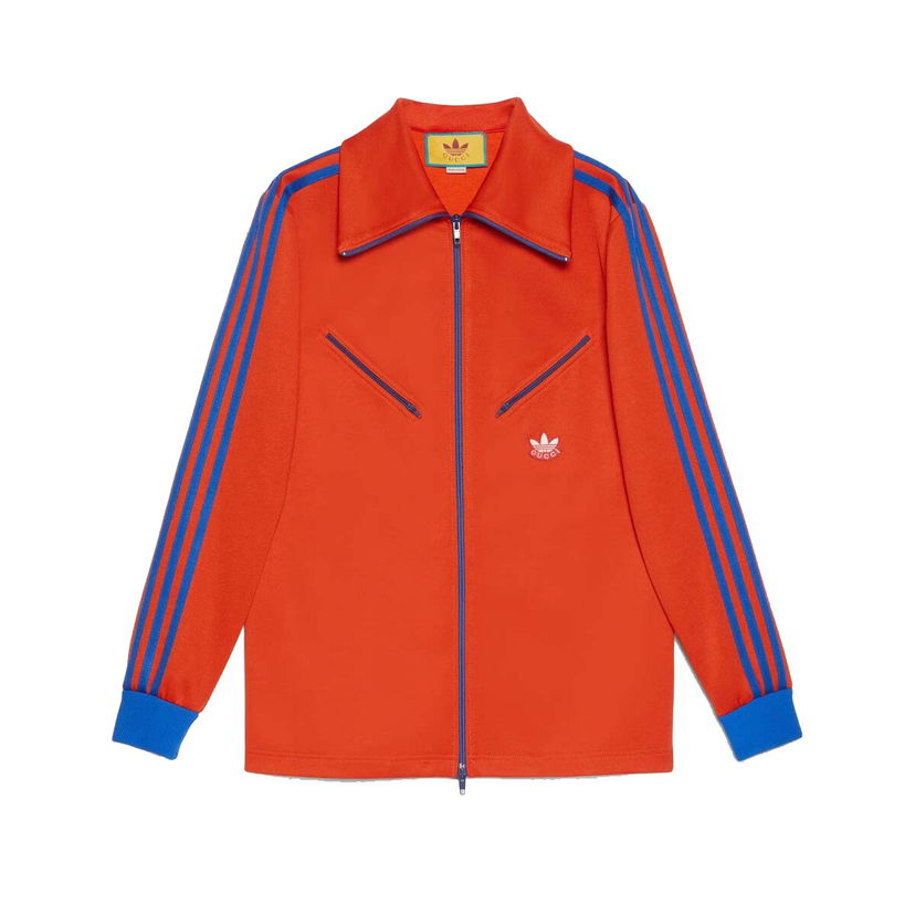 Sweatshirt Gucci adidas x Zip Sweatshirt Orange/Blue Rød | 724623 XJEGU 7476