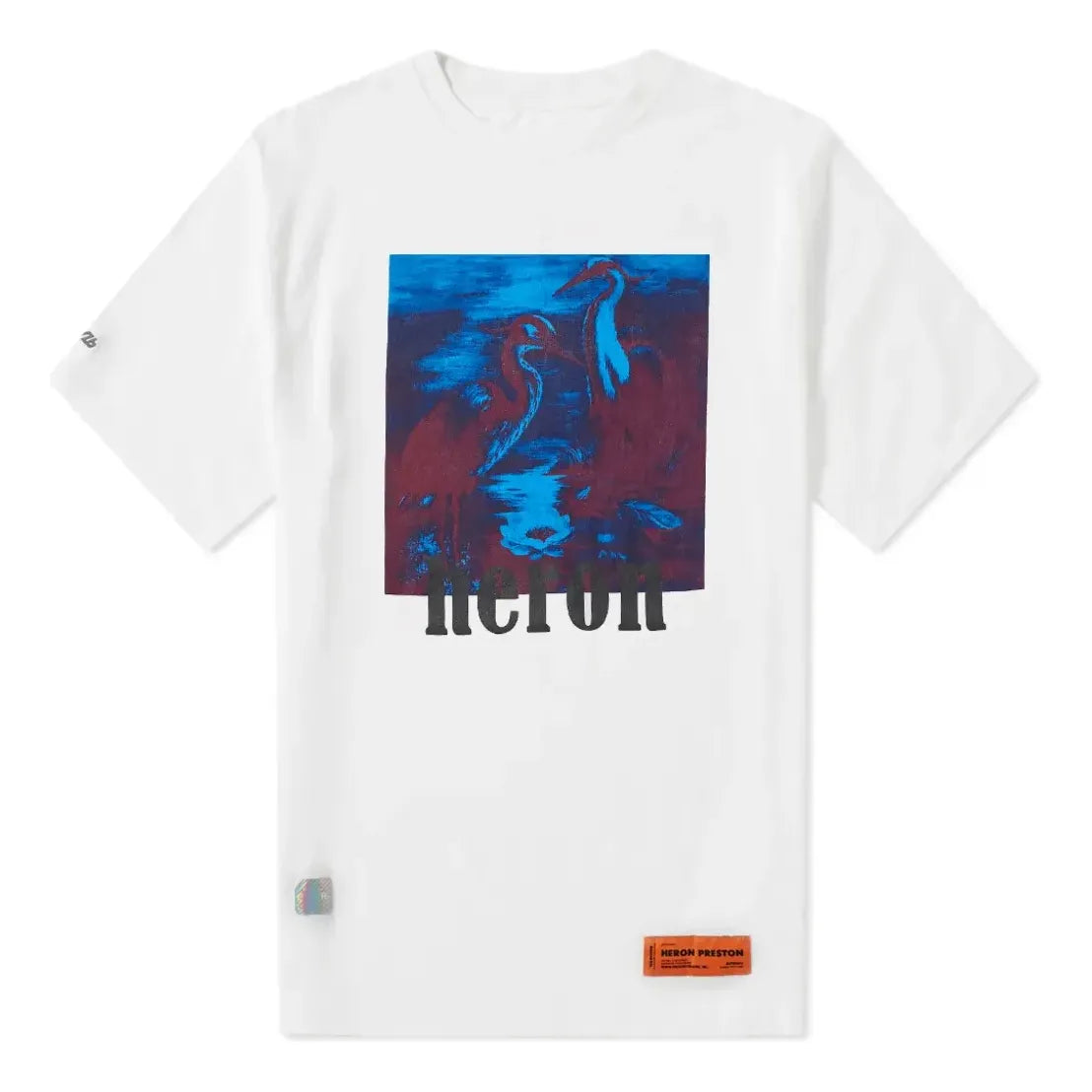 T-shirt HERON PRESTON Heron Preston Heron Graphic Print T-Shirt Hvid | HMAA001S196320380188, 0