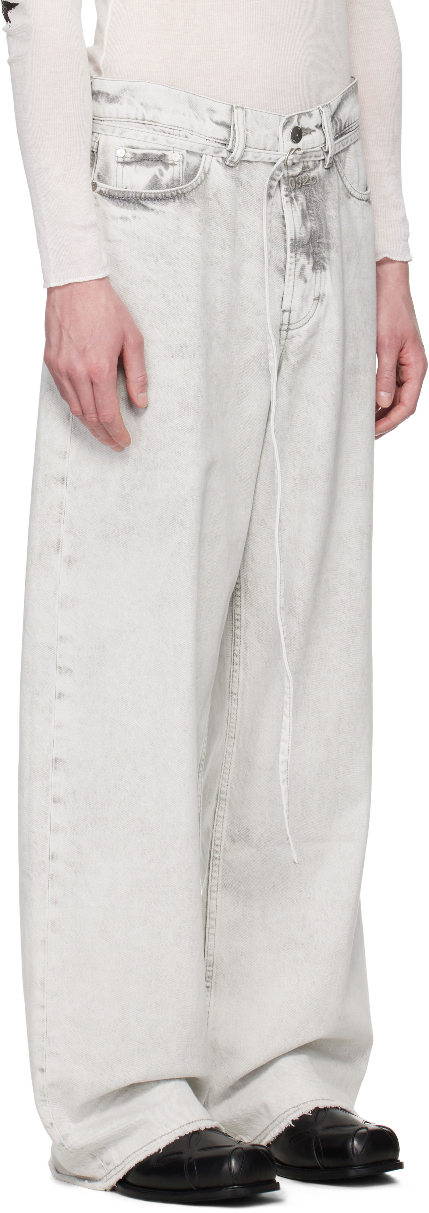 Jeans 032C 032c Down To Earth Wide Leg Jeans Grå | S25-URD-1063-150, 1