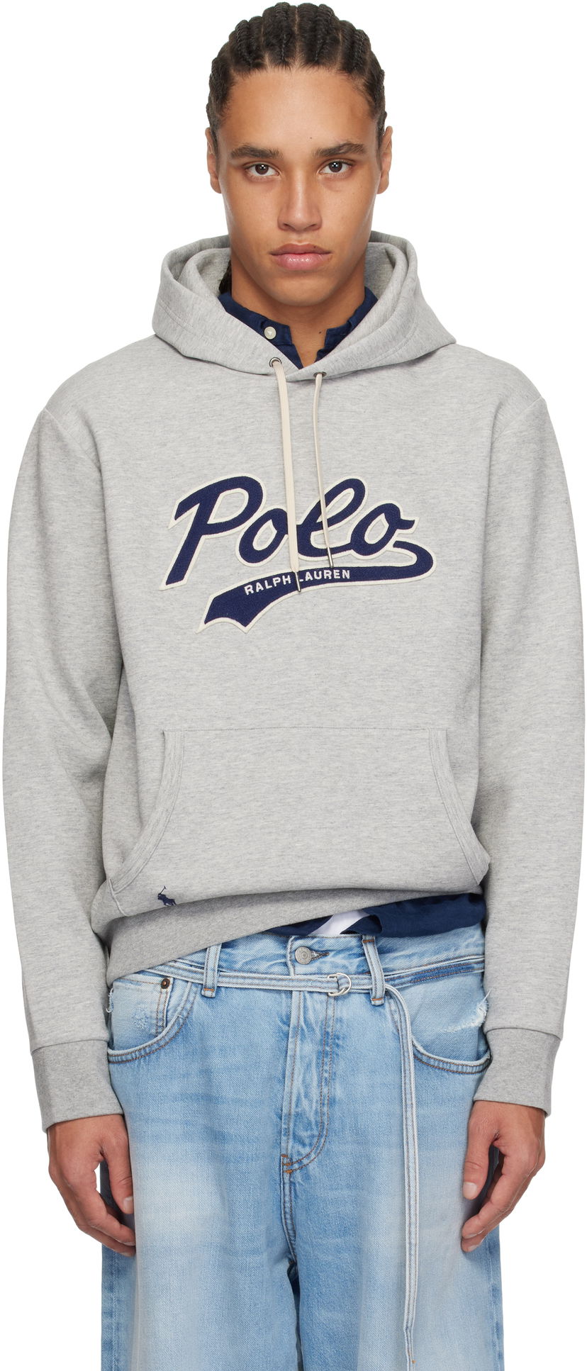 Sweatshirt Polo by Ralph Lauren Ralph Lauren Double-Knit Logo Hoodie Grå | 710964476002