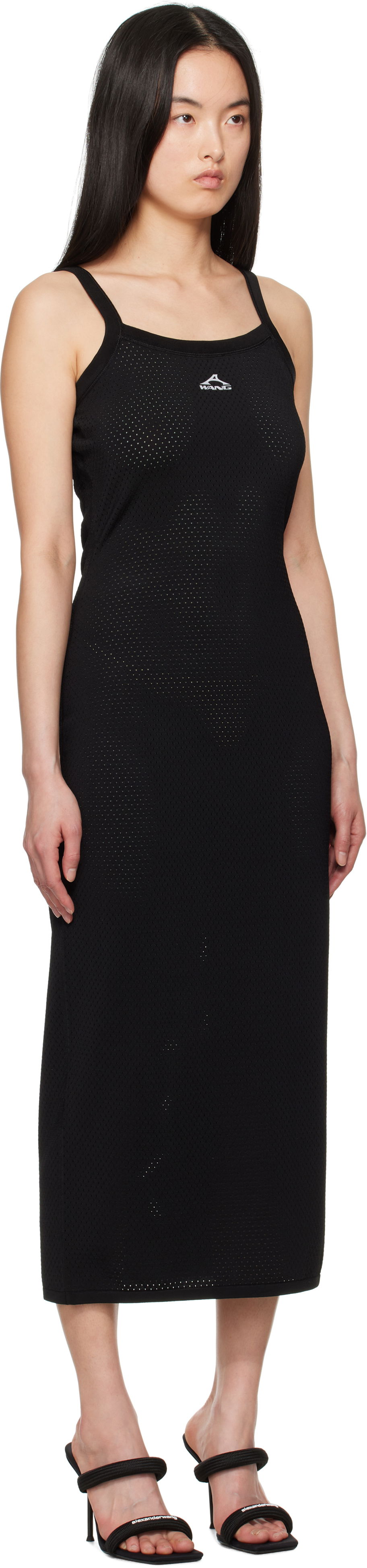 Kjole Alexander Wang Alexander Wang.t Cami Athletic Mesh Midi Dress Sort | 4KC2256043, 1