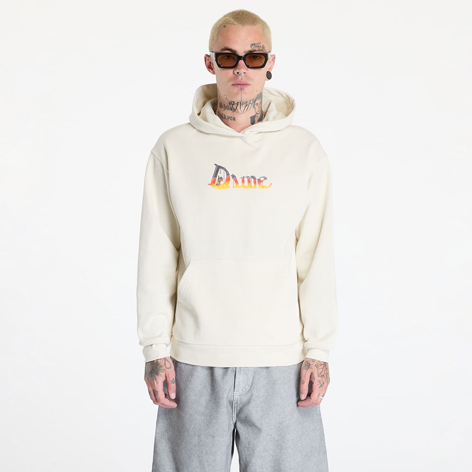 Sweatshirt Dime Classic Skynet Hoodie UNISEX Natural S Beige | DIMEFA2416NAT, 0