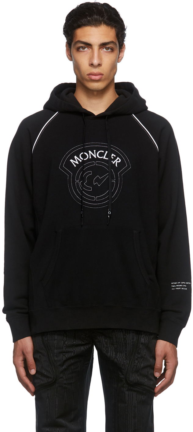 Sweatshirt Moncler Genius 7 FRGMT Hiroshi Fujiwara Logo Hoodie Sort | G209U8G00008809F4, 0