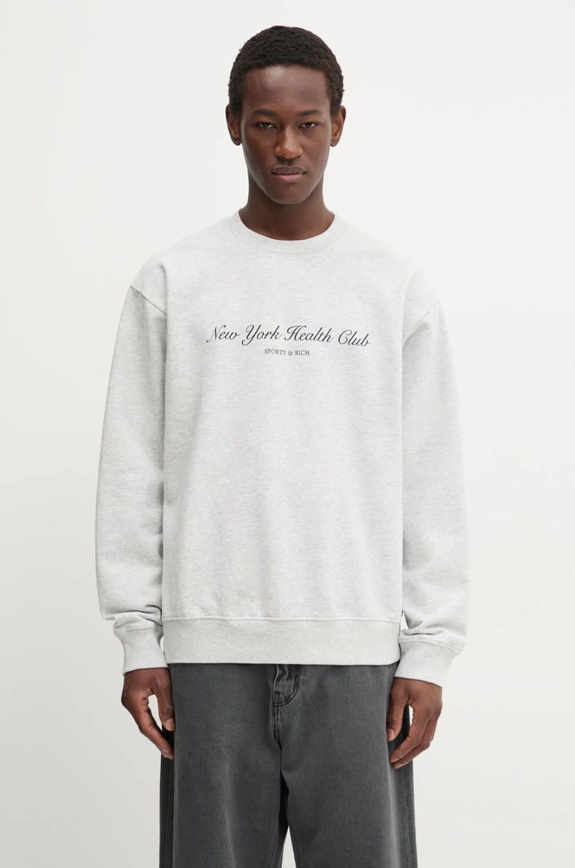 Sweater Sporty & Rich Sporty & Rich NY Health Club Sweatshirt Grå | ST071506043GY03