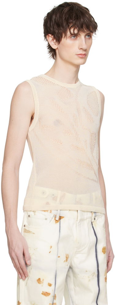 Tanktop Feng Chen Wang Feng Chen Wang Open Knit Tank Top Beige | FUS17KT01W, 1