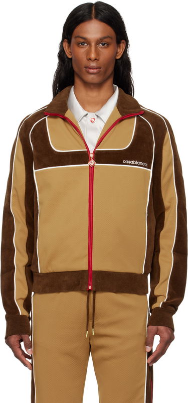 Træningsdragt Casablanca Casablanca Chenille Panelled Track Jacket Brun | MS25-JTP-342-01, 0