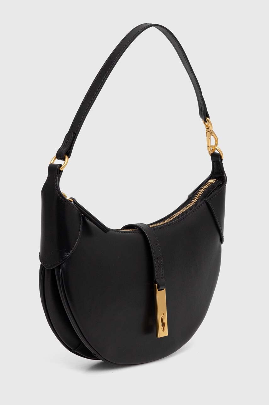 Håndtaske Polo by Ralph Lauren Polo Ralph Lauren Leather Shoulder Bag Sort | 428871248, 1