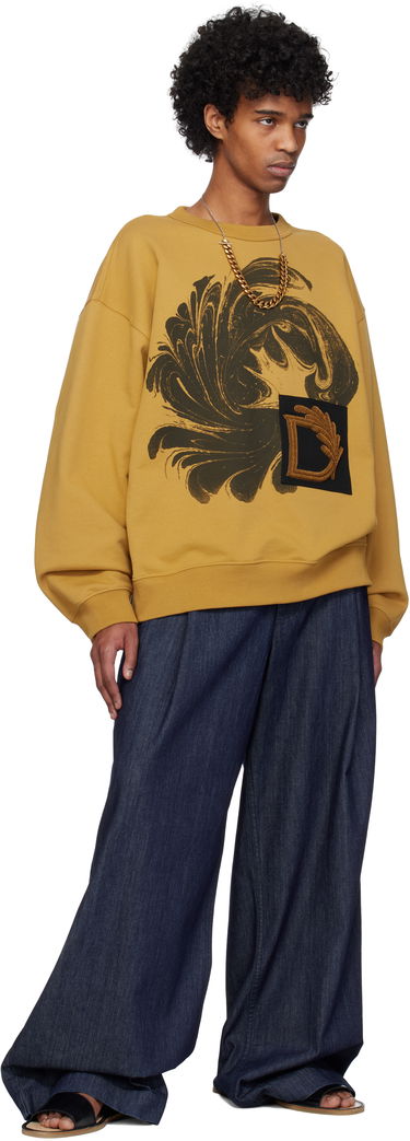 Bukser Dries Van Noten Dries Van Noten Elasticated Wide-Leg Jeans Blå | 251-020926-1553, 3