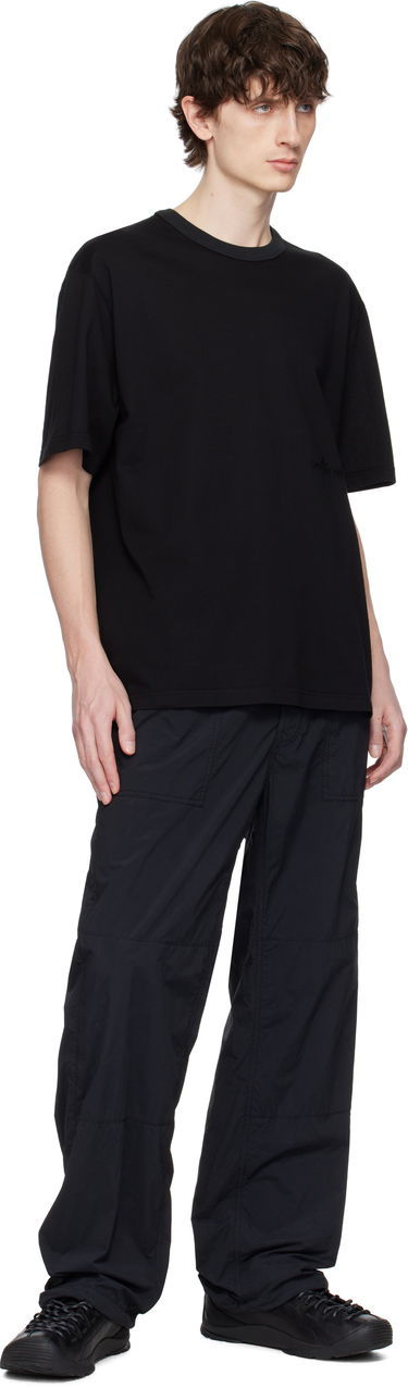 T-shirt Stone Island Stone Island Textured Mercerized Cotton Jersey T-Shirt Sort | K1S15 2100038 S0175, 3