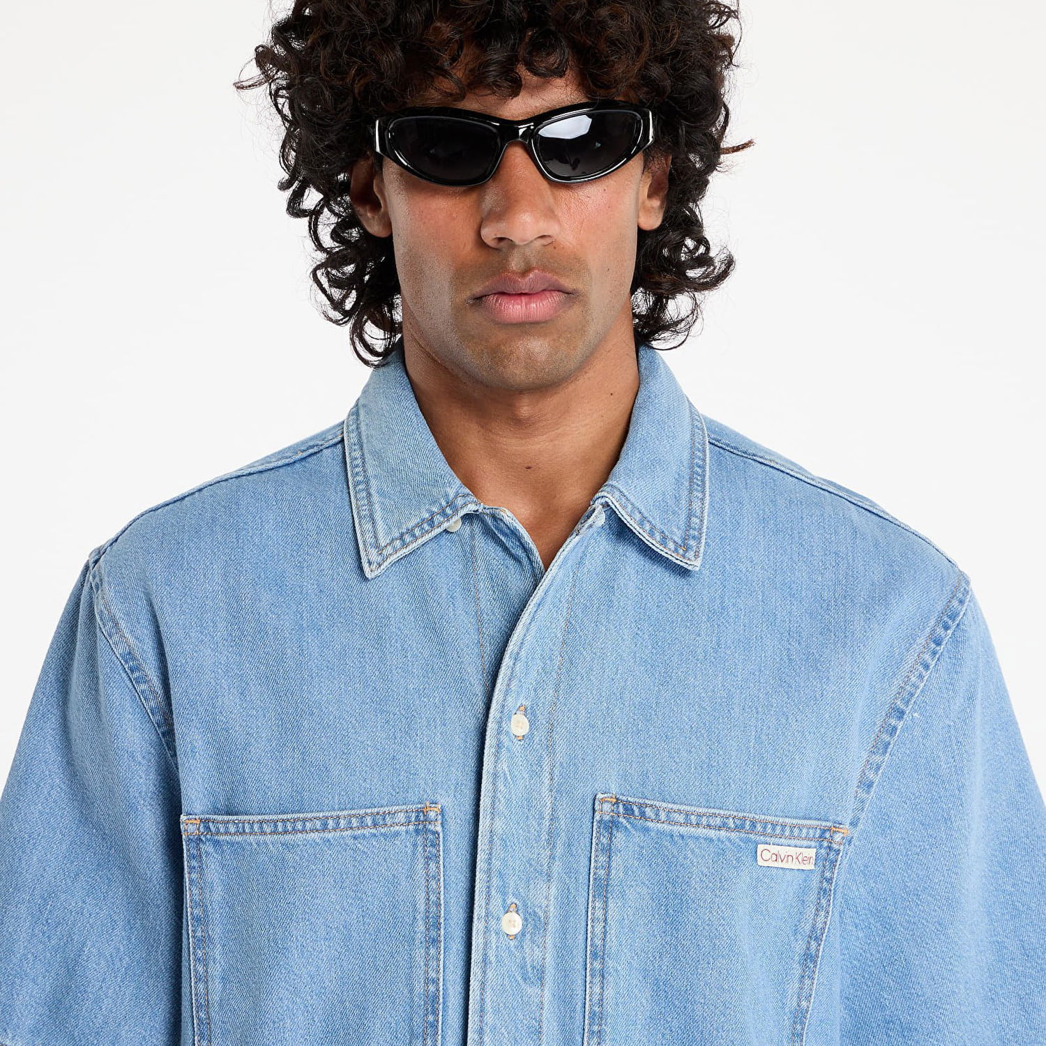 Skjorte CALVIN KLEIN Calvin Klein Jeans Bowler Denim Shirt Blå | J30J327512 1AA, 1