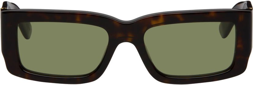 Solbriller RETROSUPERFUTURE RETROSUPERFUTURE Notte Square Sunglasses Brun | 7IO