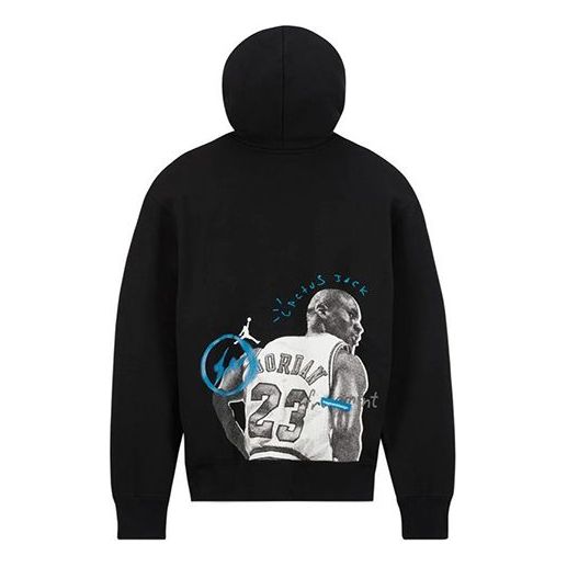 Sweatshirt Jordan Travis Scott x Fragment Hoodie Jordan Print Sort | DJ0616-010