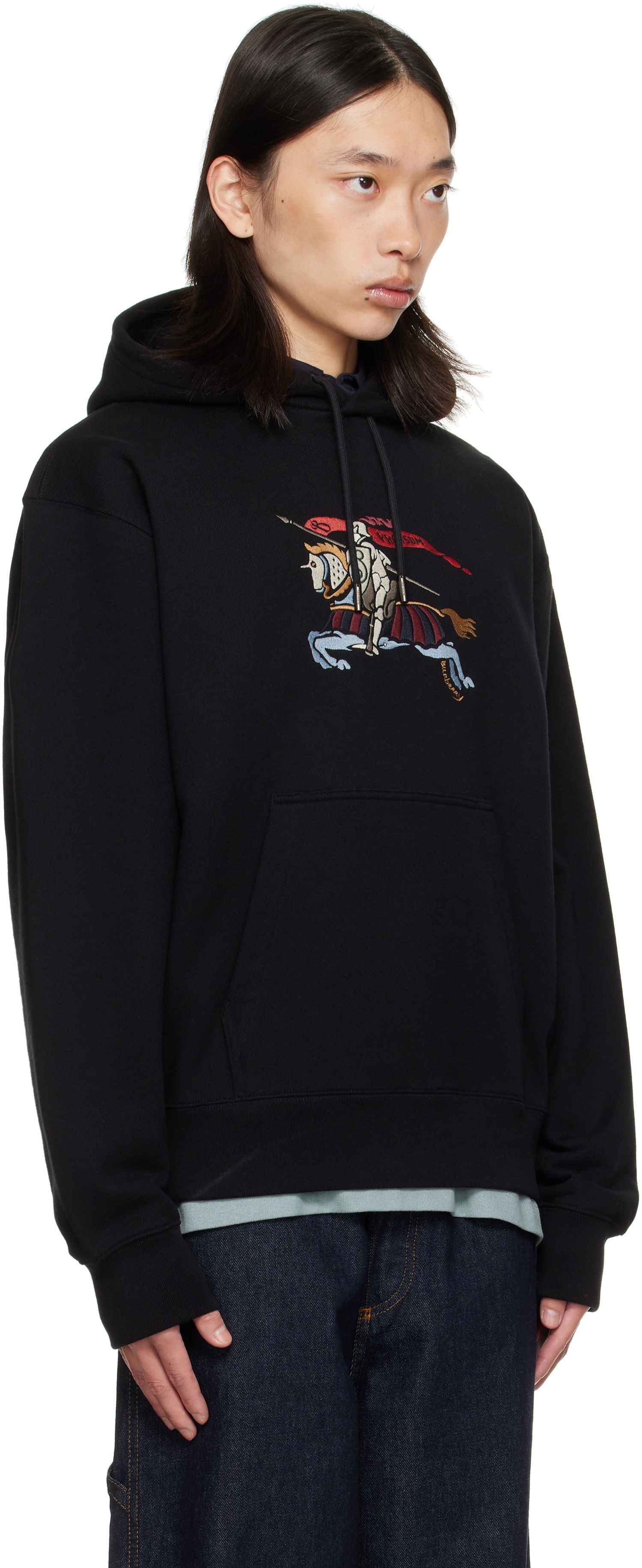 Sweatshirt Burberry Burberry EKD Knight Graphic Hoodie Sort | 8115126, 1