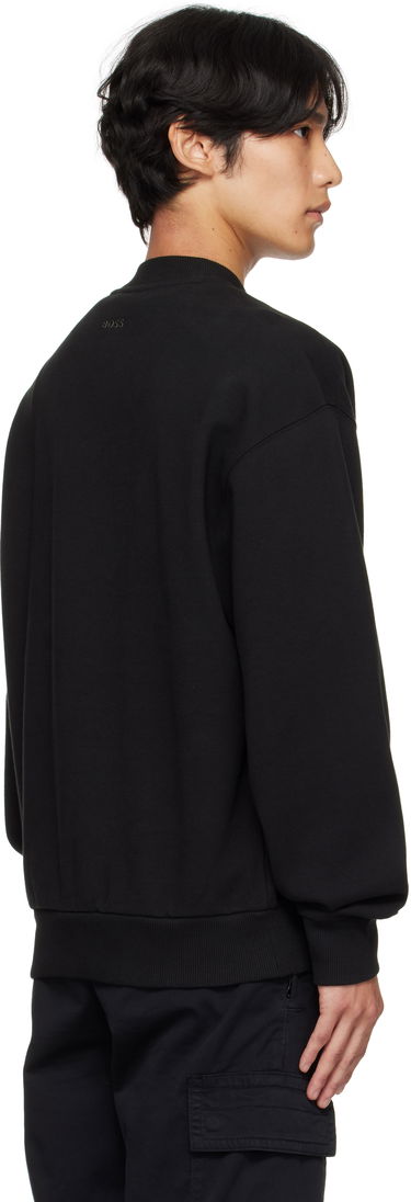 Sweatshirt BOSS Oversized Cotton Blend Sweatshirt Sort | 50543467, 3
