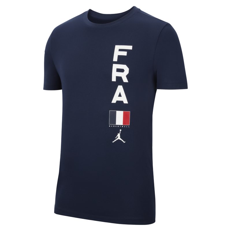 T-shirt Nike France Jordan Dri-FIT Team Basketball T-Shirt Mørkeblå | CT8791-419, 0