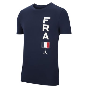 T-shirt Nike France Jordan Dri-FIT Team Basketball T-Shirt Mørkeblå | CT8791-419, 0