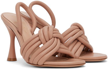 Sneakers og sko Gianvito Rossi Ottavia Knotted Heeled Sandals Lyserød | G32458.95LAC.NAP, 3