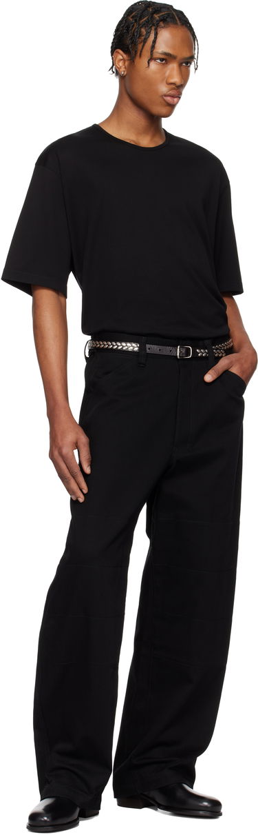 Bælter LEMAIRE Lemaire Almond Stud Leather Belt Sort | AC1212 LL0055, 2
