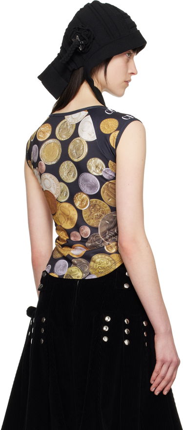 Nederdel Chopova Lowena Chopova Lowena Angelica Coin Print Short Sleeve Top Sort | 2302, 2