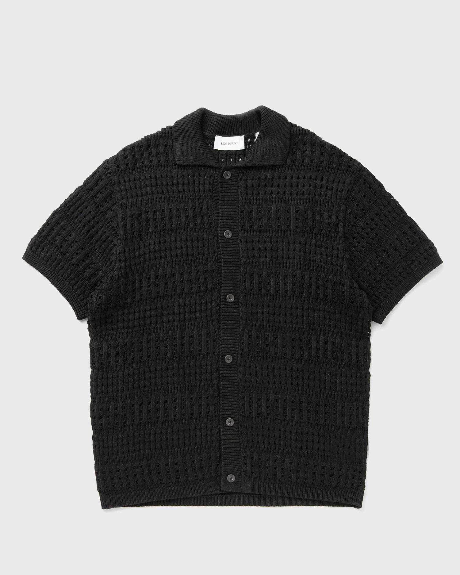 Polo skjorte Les Deux Elvin Knitted Short Sleeve Polo Shirt Sort | 1000040-100, 0