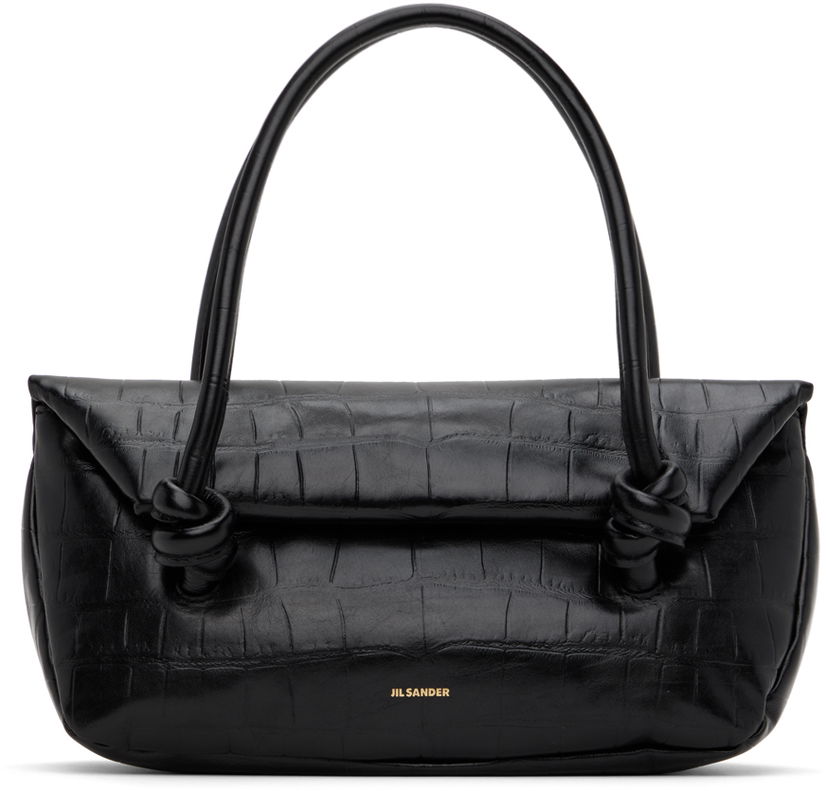 Håndtaske Jil Sander Knot Top Handle Bag Sort | J07ZH0020_P6574