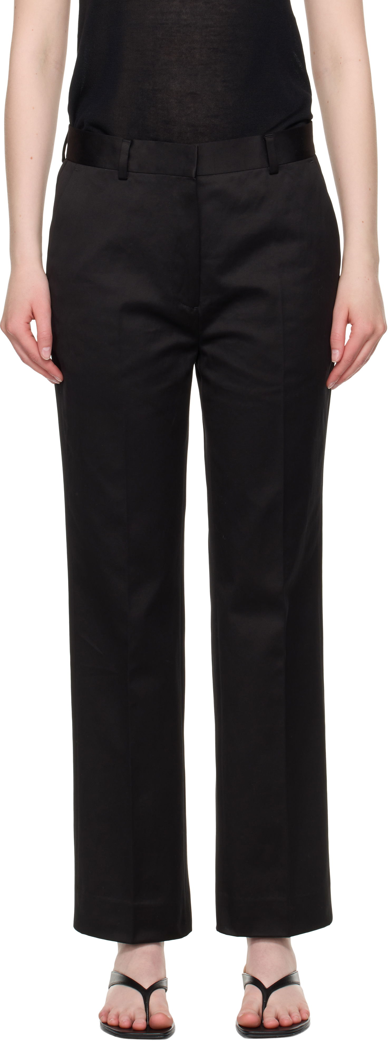 Bukser TOTEME TOTEME Tailored Chino Trousers Sort | 253-WRB0283-FB0498, 0