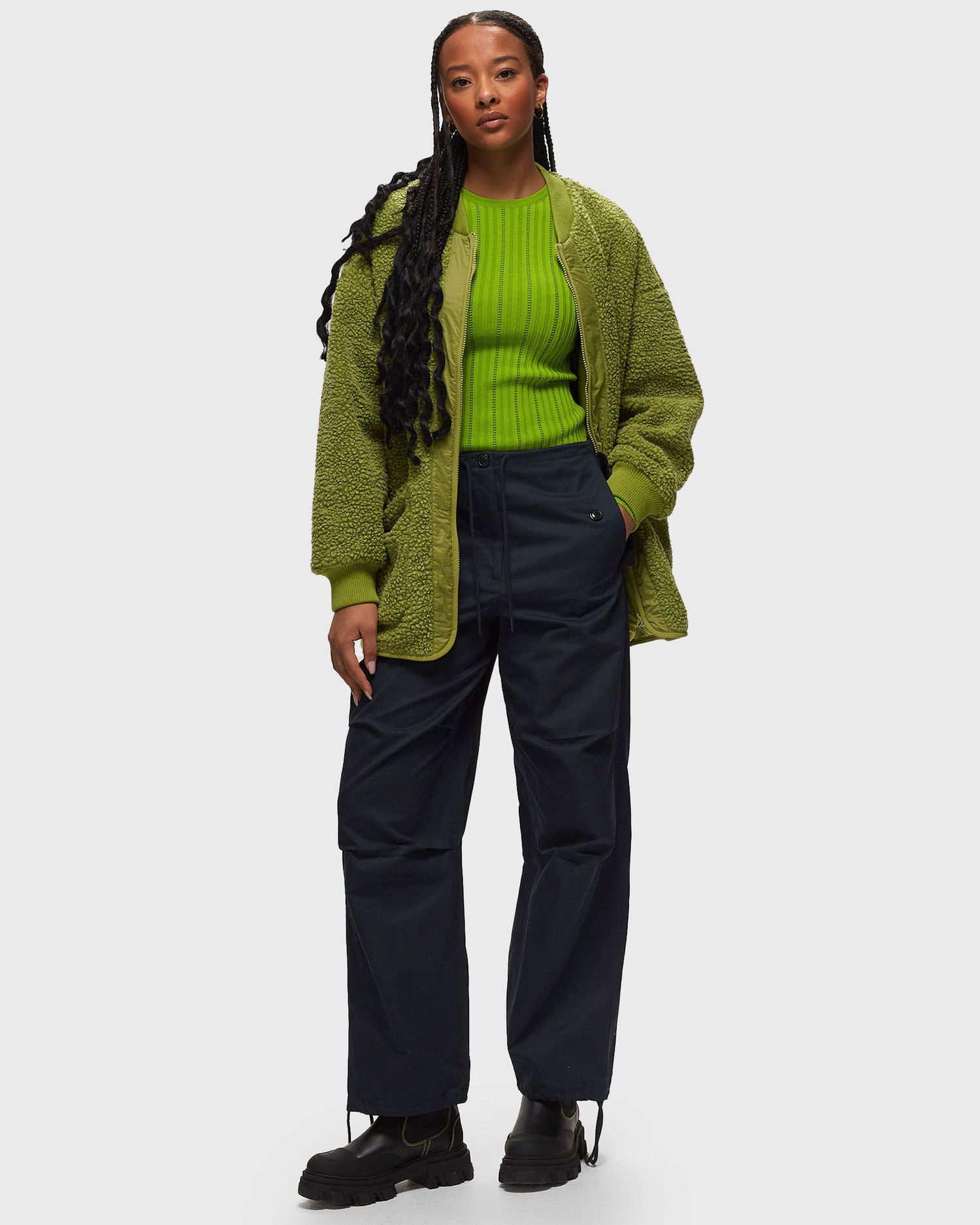 Sweater Samsoe Samsoe Samsøe & Samsøe LEA Crew Neck Knit Top Grøn | F23400041-MACAW-GREEN, 1