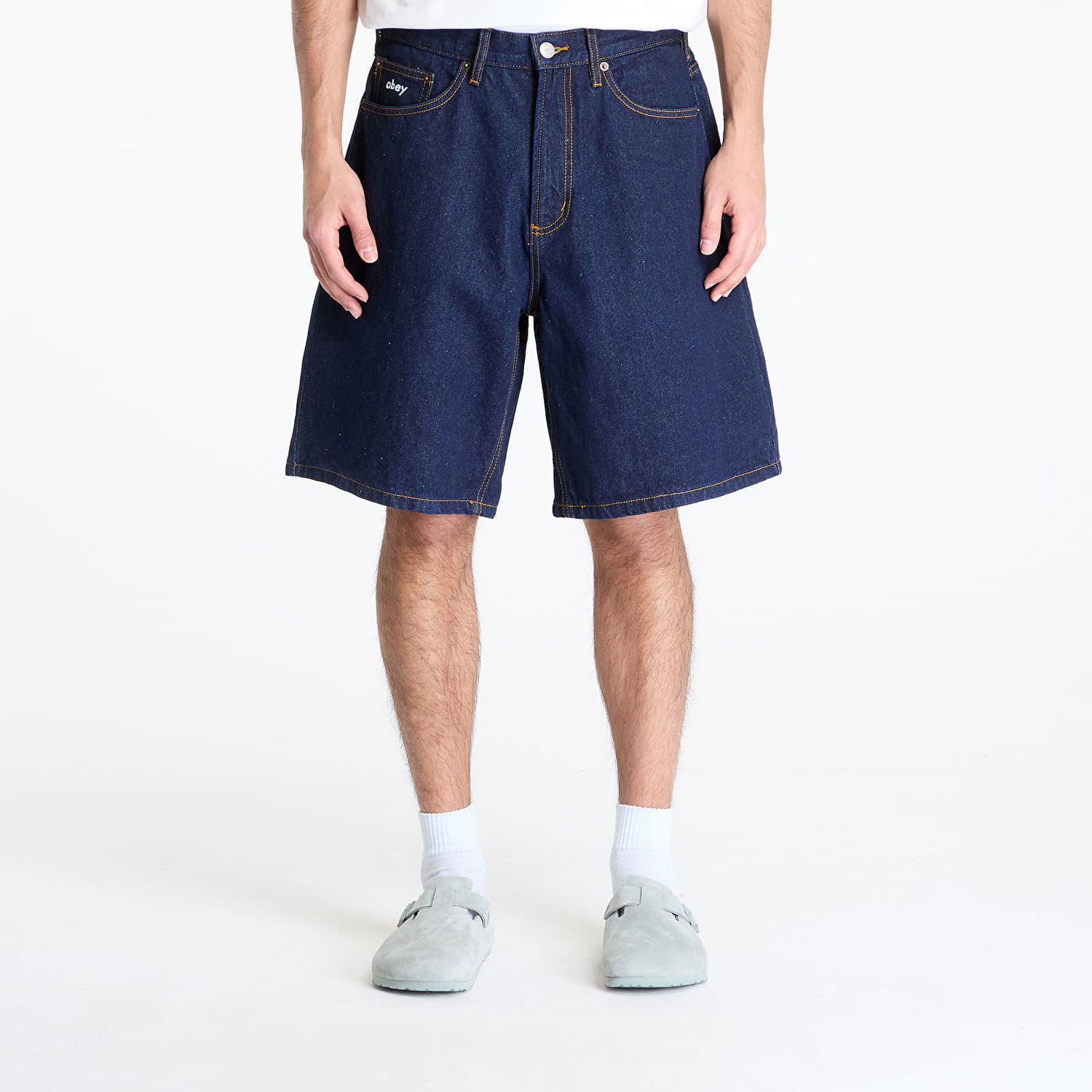 Shorts OBEY OBEY Bigwig Baggy Denim Shorts W31 Blå | 172100090-RID, 0