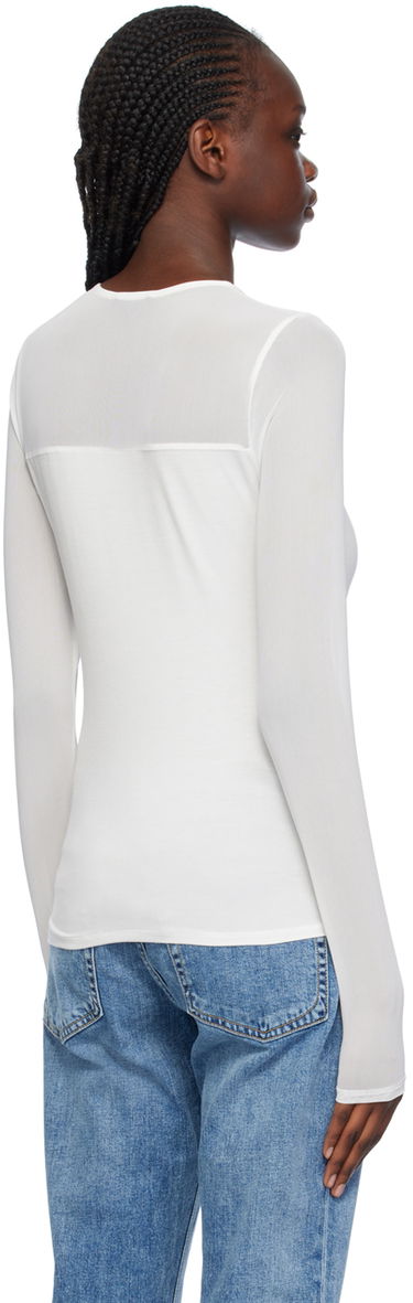 T-shirt rag & bone Luca Long Sleeve T-Shirt Hvid | WAC23HT006FG06, 2