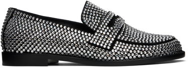 Tilbehør Amina Muaddi Amina Muaddi Tilda Crystal Loafers Sort | TILDA CRYSTAL LOAFER SUEDE, 0