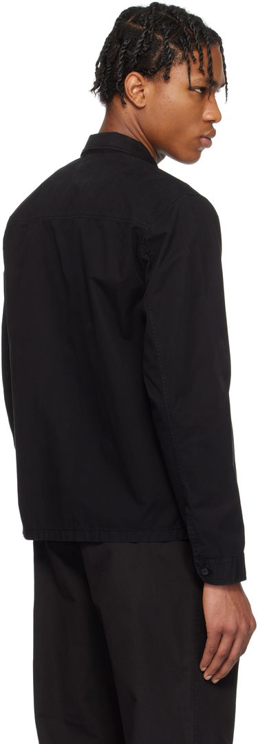 Skjorte C.P. Company C.P. Company Organic Gabardine Utility Lens Shirt Sort | 18CMSH128A-110143G, 2