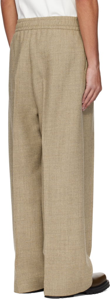 Bukser Fear of God Fear of God Drawstring Wide Leg Trousers Beige | FGE240-407HSW, 2