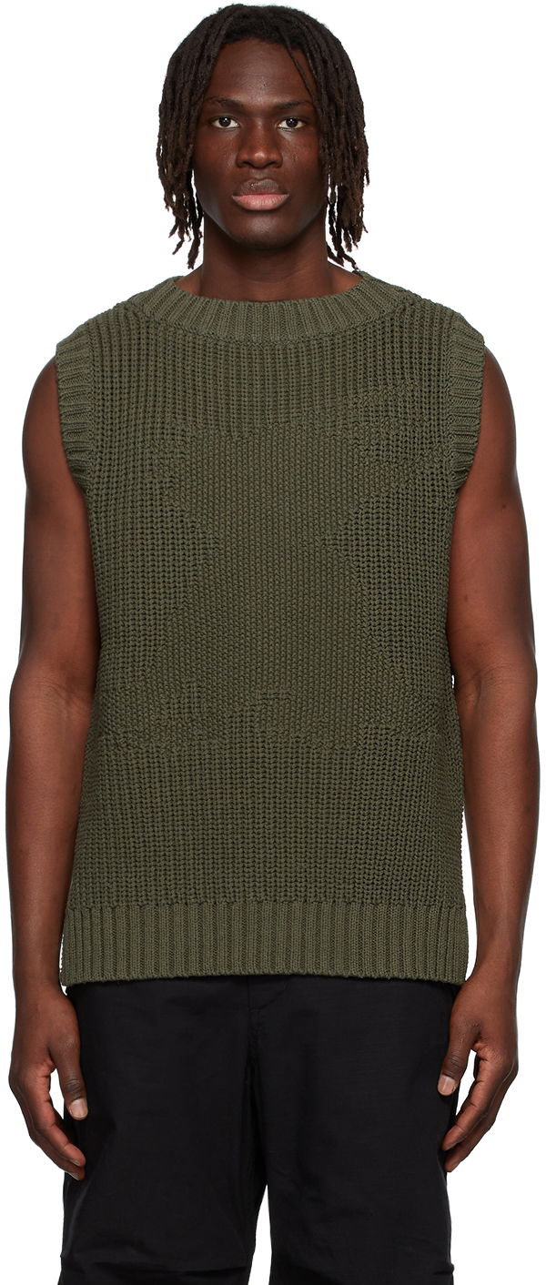Sweater We11done We11done Knitted Cotton Vest Grøn | WD-KV1-22-607-U-KK, 0